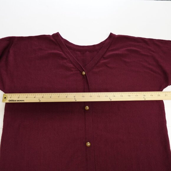 Charming Charlie | Pullover Cardigan/Sweater Women's Size Medium Wine Color - Picture 7 of 13